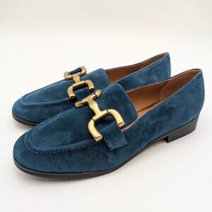 Nine West Lilma Loafer Shoes Round Toe Women's Navy Blue Size US9M EU40